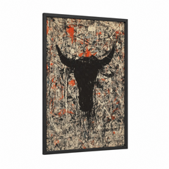 Abstract Bull Modern Expressionist Wall Art