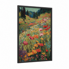 Alpine Wildflower Meadow Mountain Wall Art