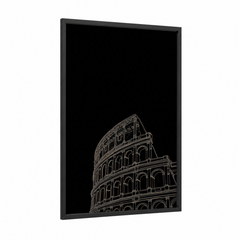 Ancient Colosseum Line Art Illustration Wall Art