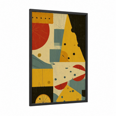Abstract Cheese Geometric Wall Art