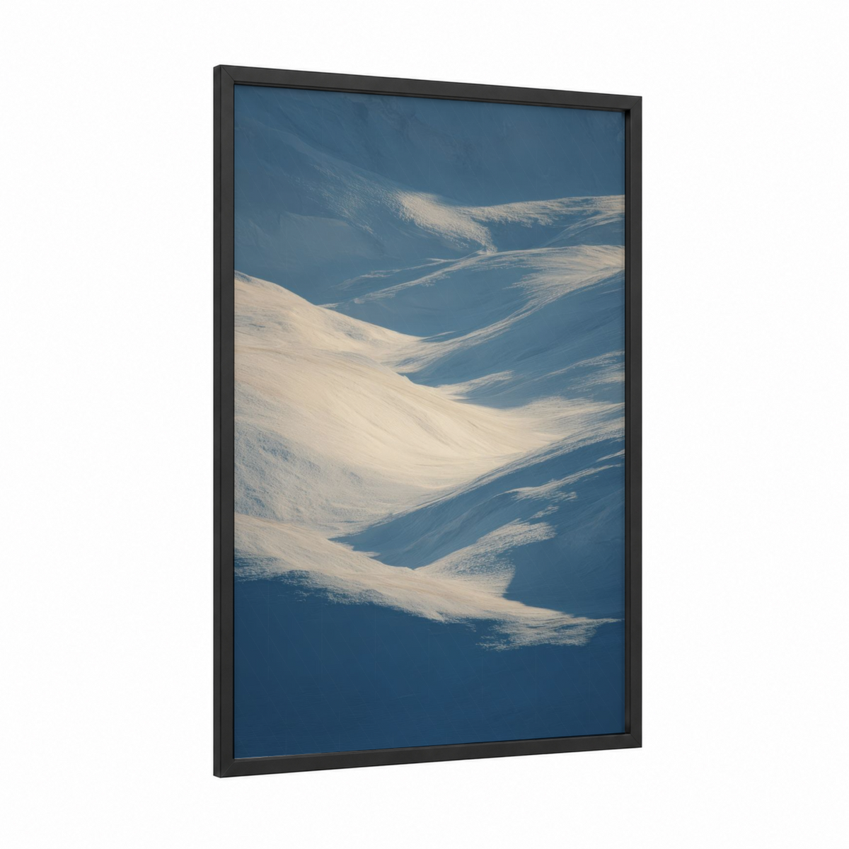 Alpine Glacier Flow Snow Mountains Wall Art