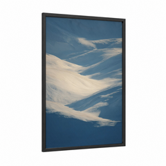 Alpine Glacier Flow Snow Mountains Wall Art