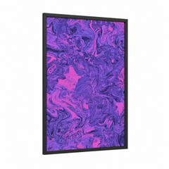 Abstract Magenta Marble Fluid Wall Art