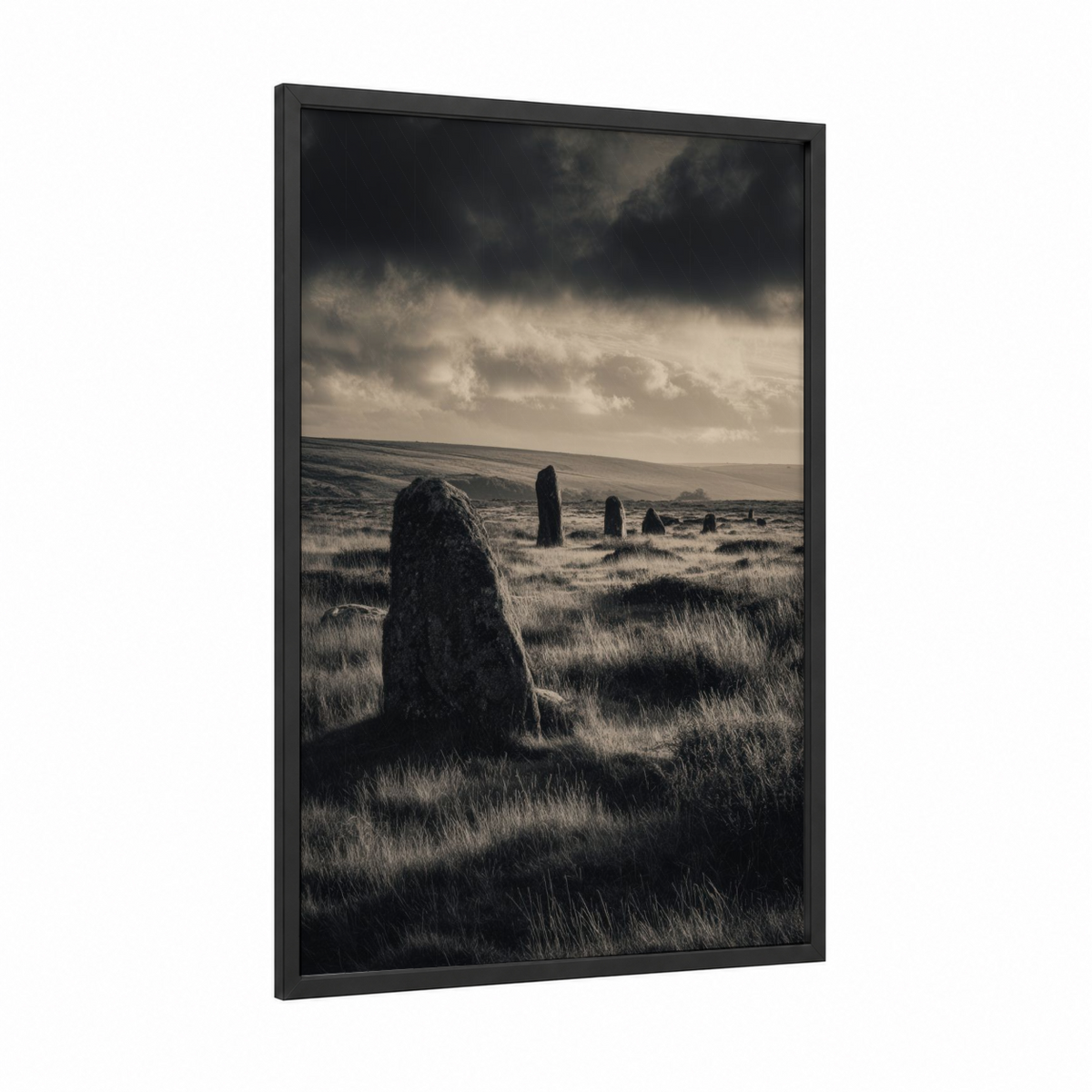 Ancient Standing Stones Moody Sunrise Wall Art