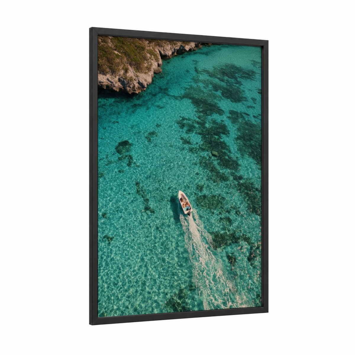 Aerial Parasailing Turquoise Waters Wall Art