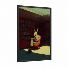 Aardvark Reading in Library Study Wall Art