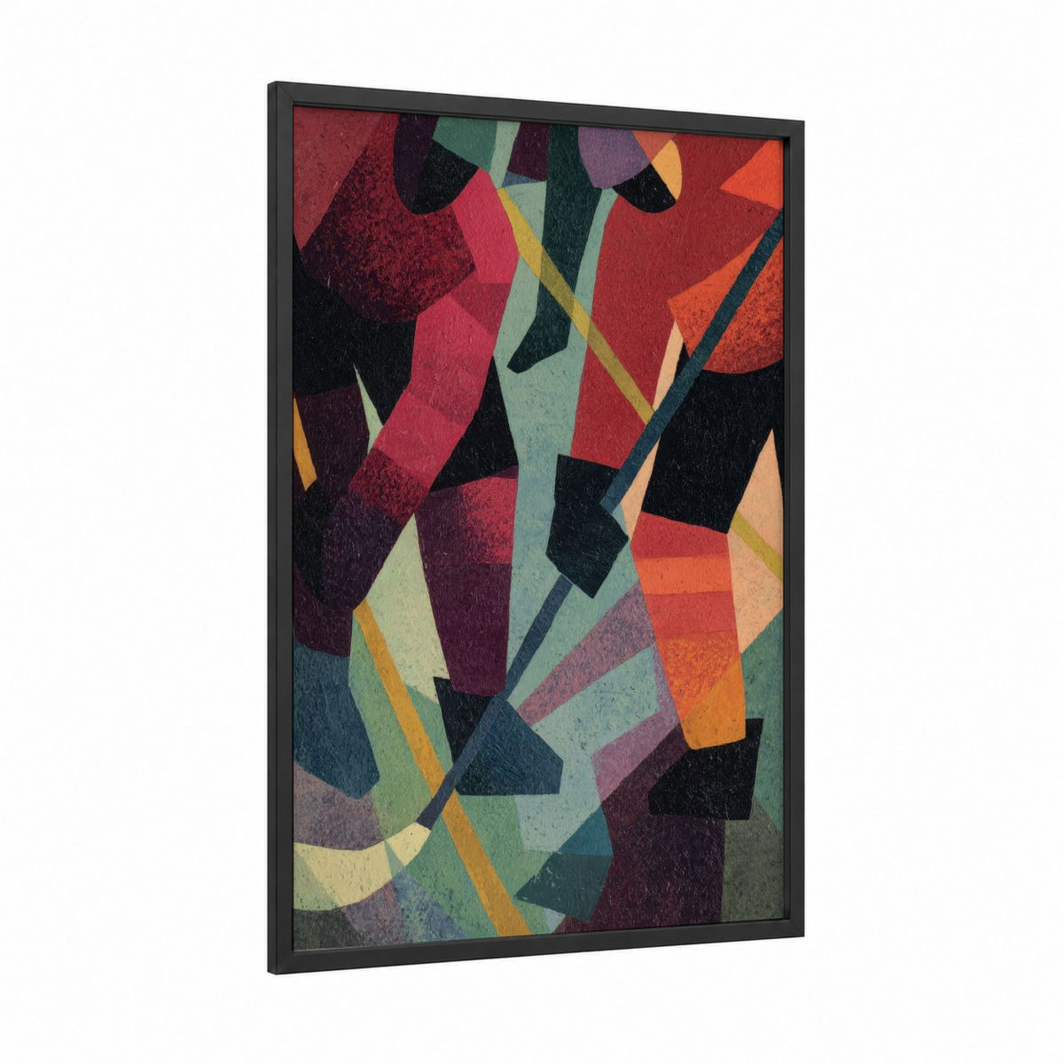 Abstract Ice Hockey Dynamic Motion Wall Art