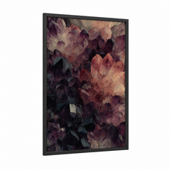 Abstract Crystalline Geodes Rose Quartz Wall Art