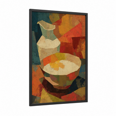 Abstract Geometric Milk Pitcher Bowl Art Wall Art