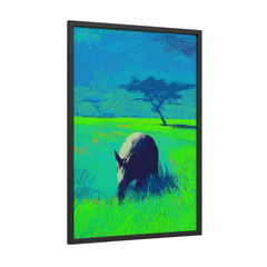 Aardvark in Vibrant Green Field Wall Art