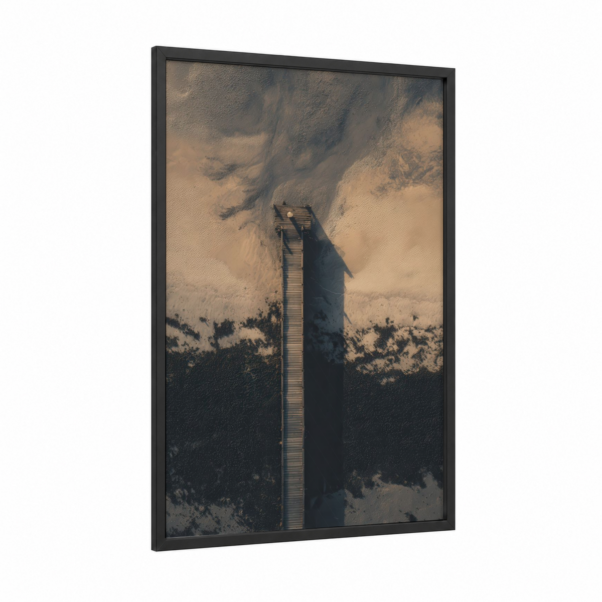 Aerial Pier Minimalist Coastal Landscape Wall Art