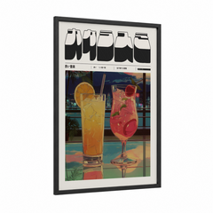 Anime Cocktails Sunset Drinks Illustration Wall Art