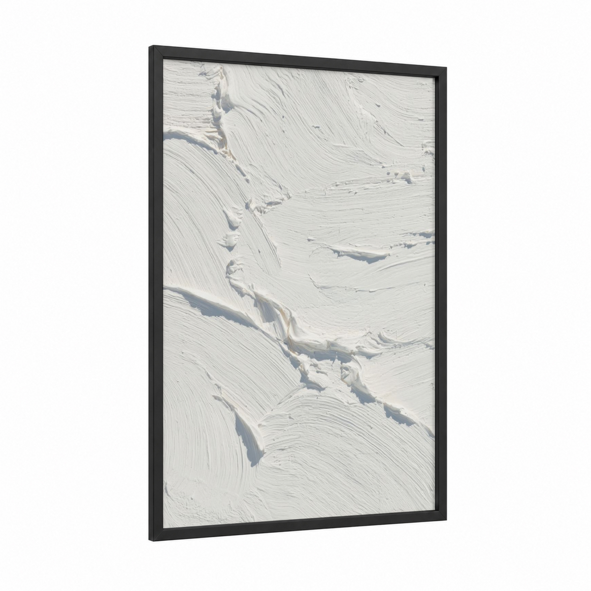 Abstract Expressionism Textured White Wall Art