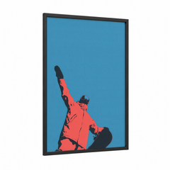 Aerial Snowboarder Blue Red Sport Wall Art