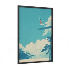 Aerial Gymnast Mountain Landscape Wall Art