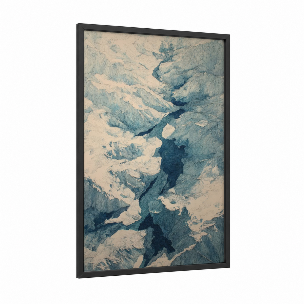 Alpine Glacier Valley Landscape Wall Art