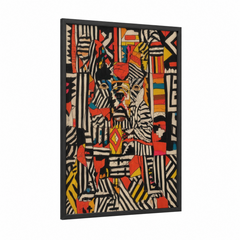 Abstract Bulldog Colorful Geometric Wall Art