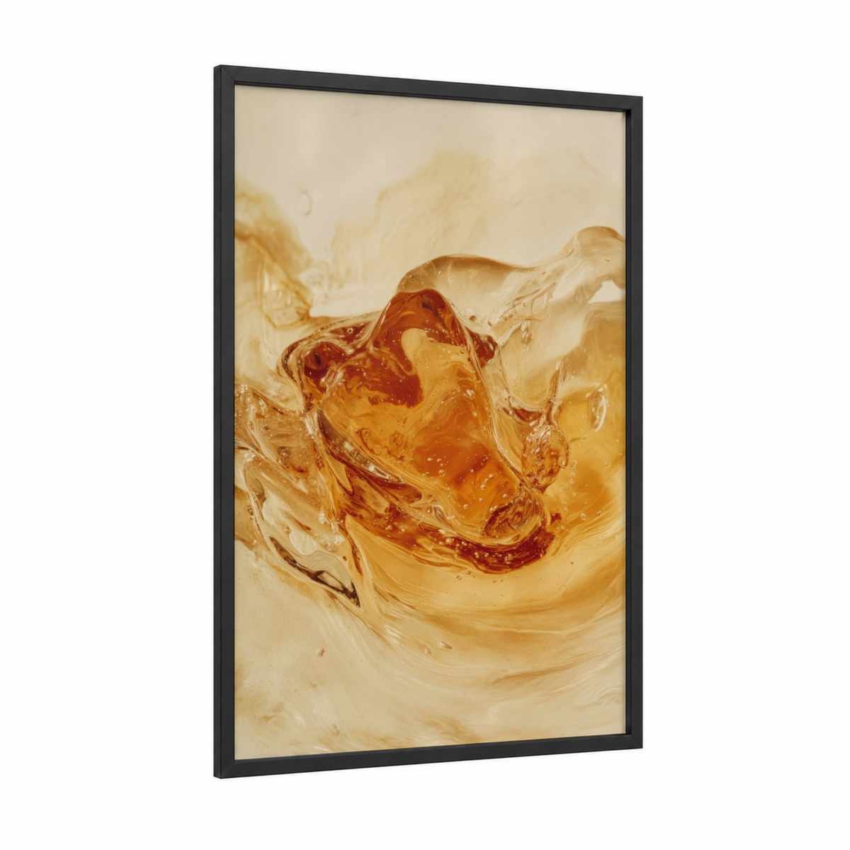 Amber Iced Tea Splash Photography Wall Art