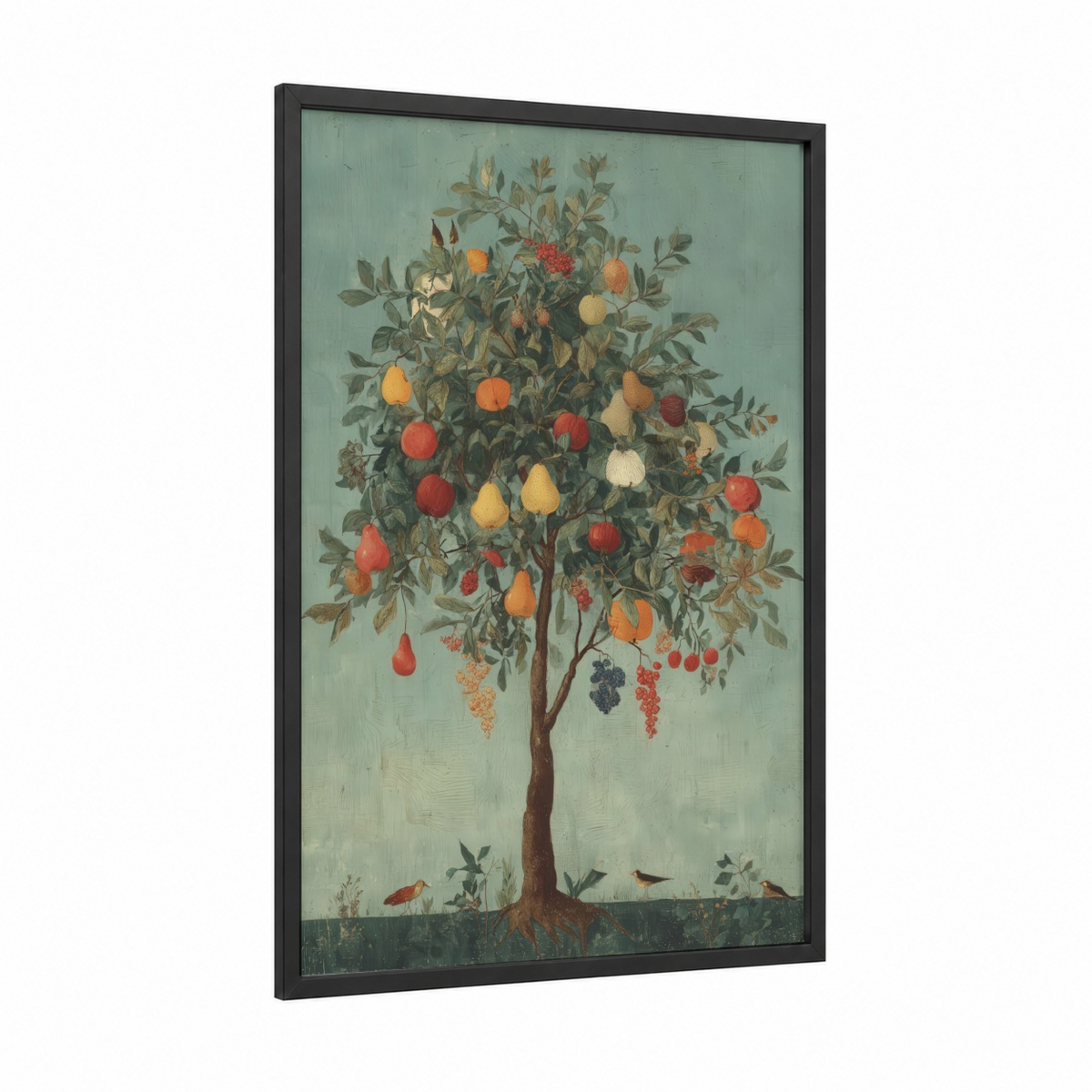 Abundant Fruit Tree Botanical Illustration Wall Art