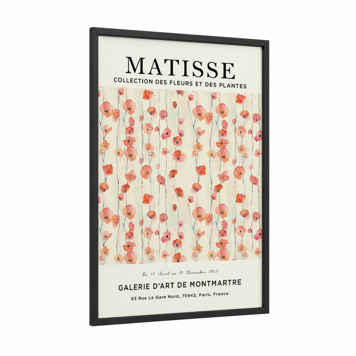 Abstract Poppy Flowers Watercolor Wall Art
