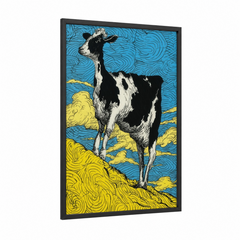 Alpine Jersey Cow Abstract Wall Art