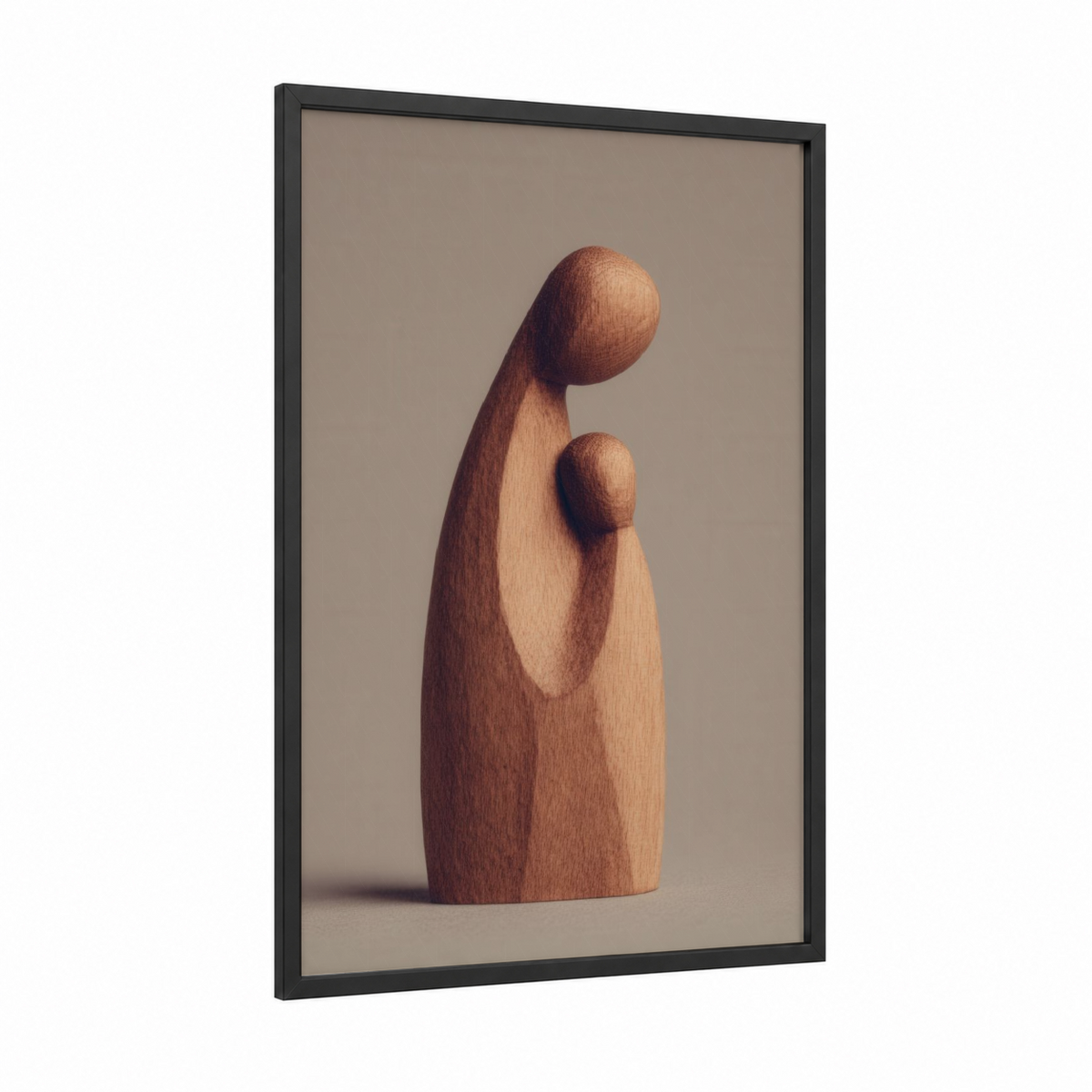 Abstract Mother Wooden Sculpture Wall Art