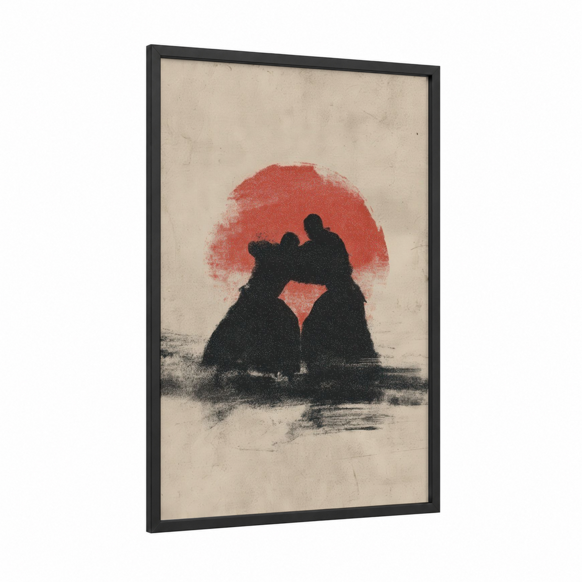 Aikido Embrace Martial Arts Silhouette Wall Art