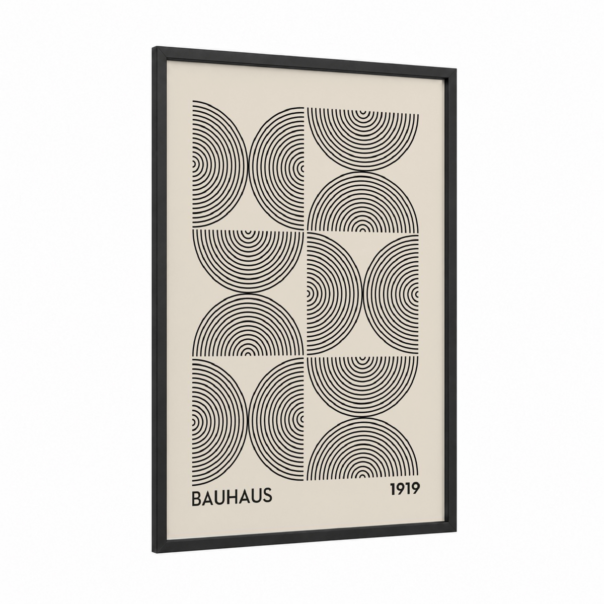 Abstract Geometric Concentric Circles Wall Art
