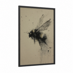 Abstract Expressive Bee Watercolor Wall Art