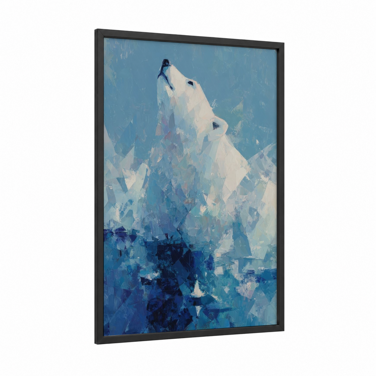 Abstract Polar Bear Winter Wall Art