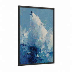 Abstract Polar Bear Winter Wall Art