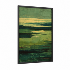 Abstract Green Field Landscape Painting Wall Art
