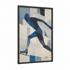 Abstract Ice Skater Winter Sports Wall Art