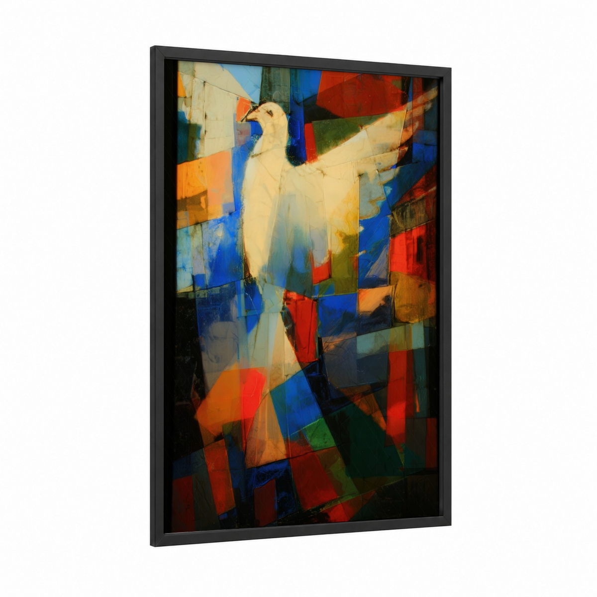 Abstract Geometric Dove Modern Wall Art