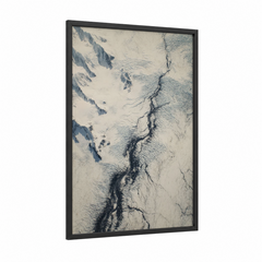 Alpine Glacial Peaks Winter Landscape Wall Art