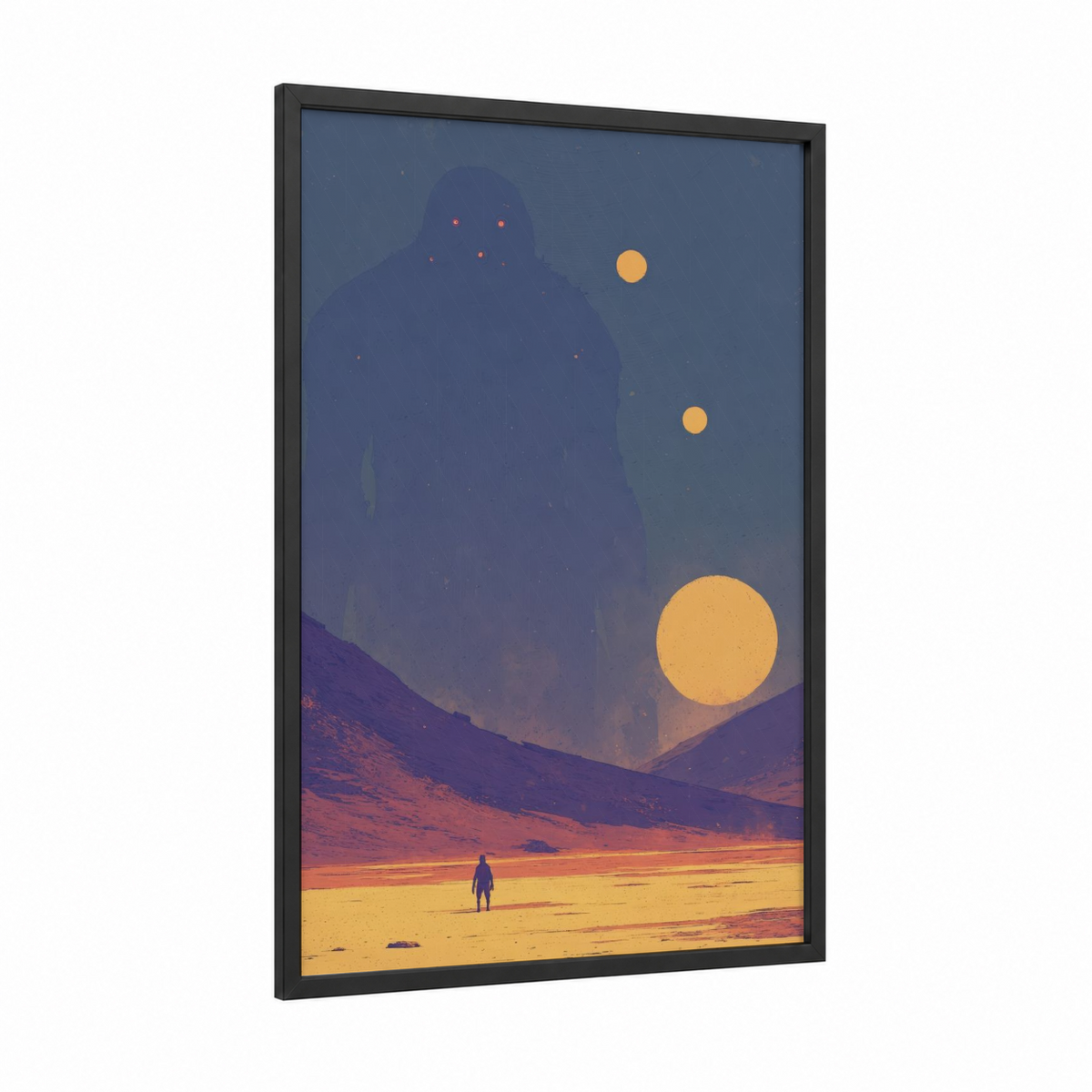 Alien Landscape with Giant Moons Wall Art