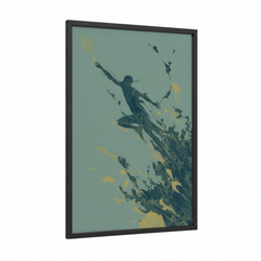 Aerial Tennis Leap Dynamic Sport Wall Art