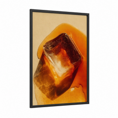 Amber Iced Tea Glass Summer Beverage Wall Art