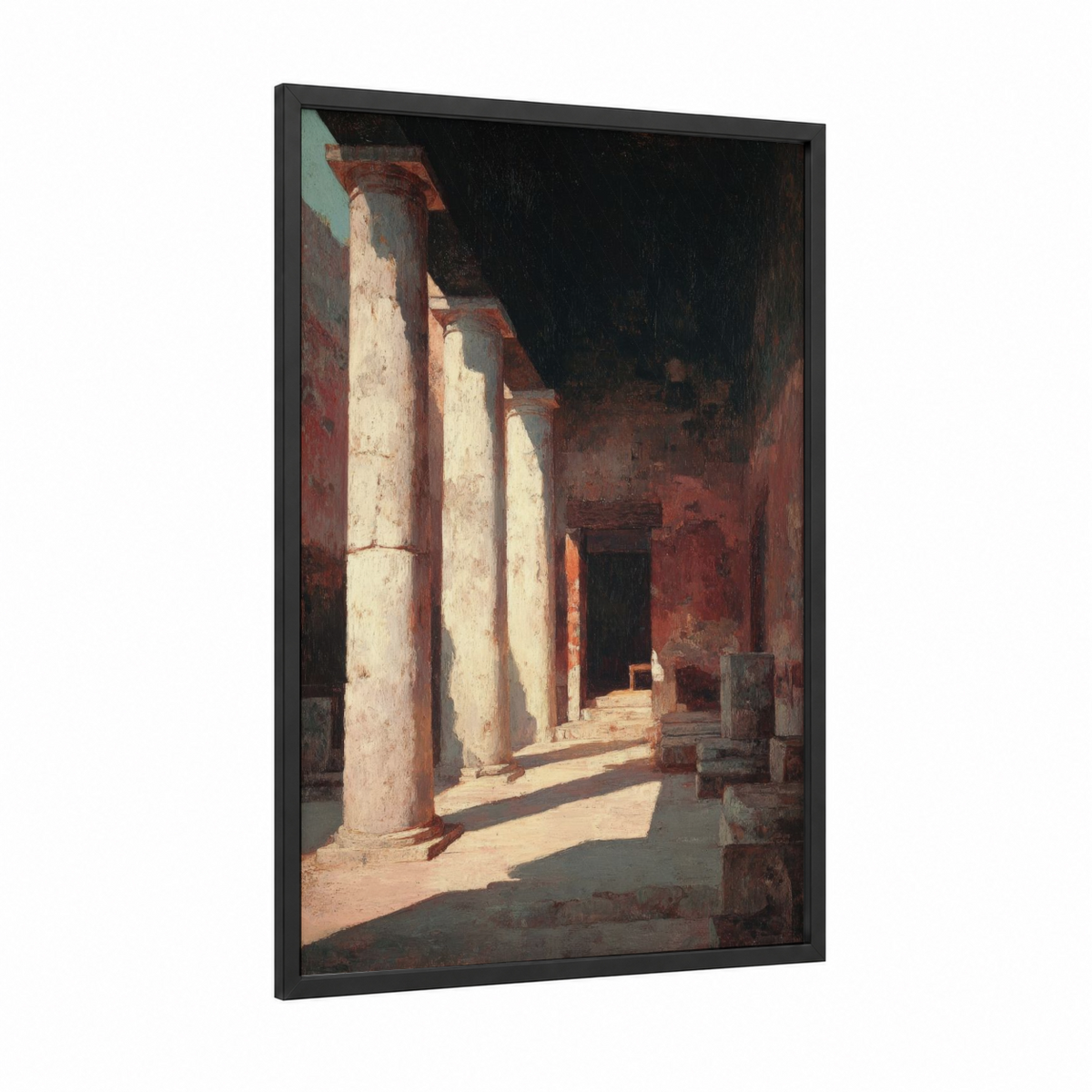 Ancient Wine Cellar Columns Architecture Wall Art