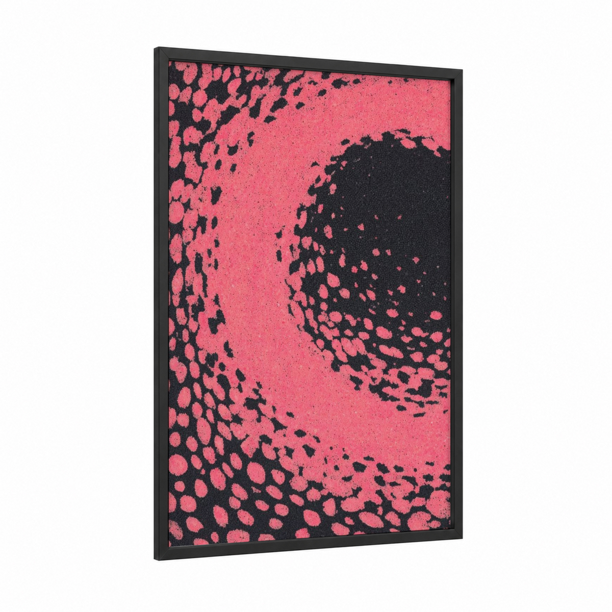 Abstract Pink Black Geometric Pattern Wall Art