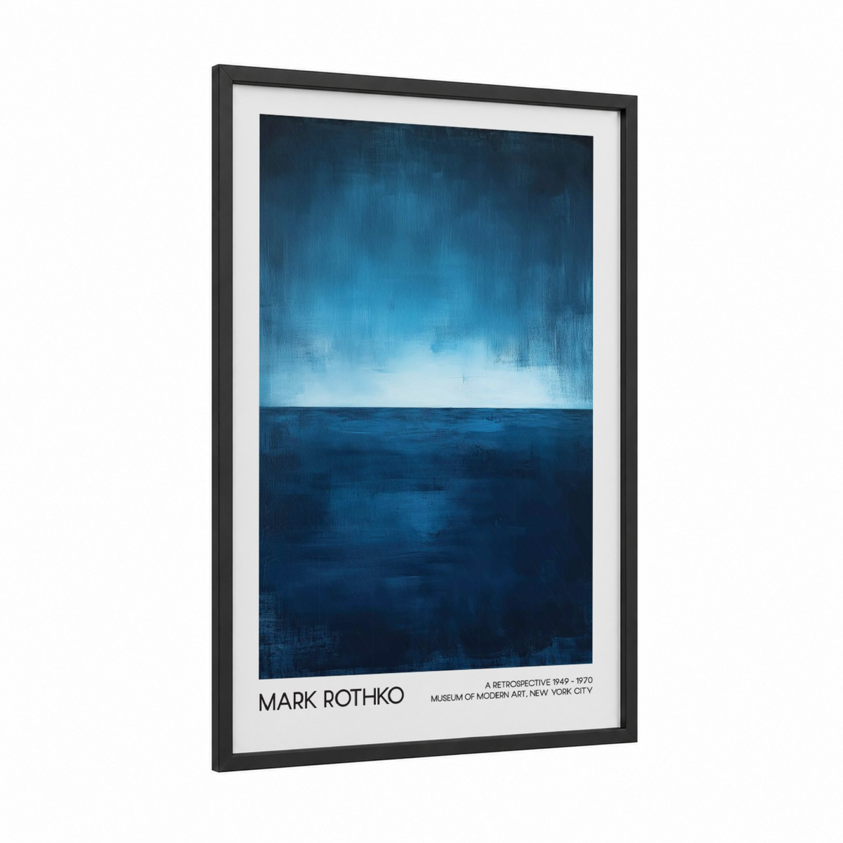 Abstract Ocean Horizon Blue Wall Art