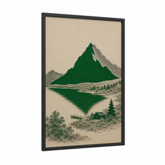Alpine Lake Reflection Wall Art | Mountain Landscape