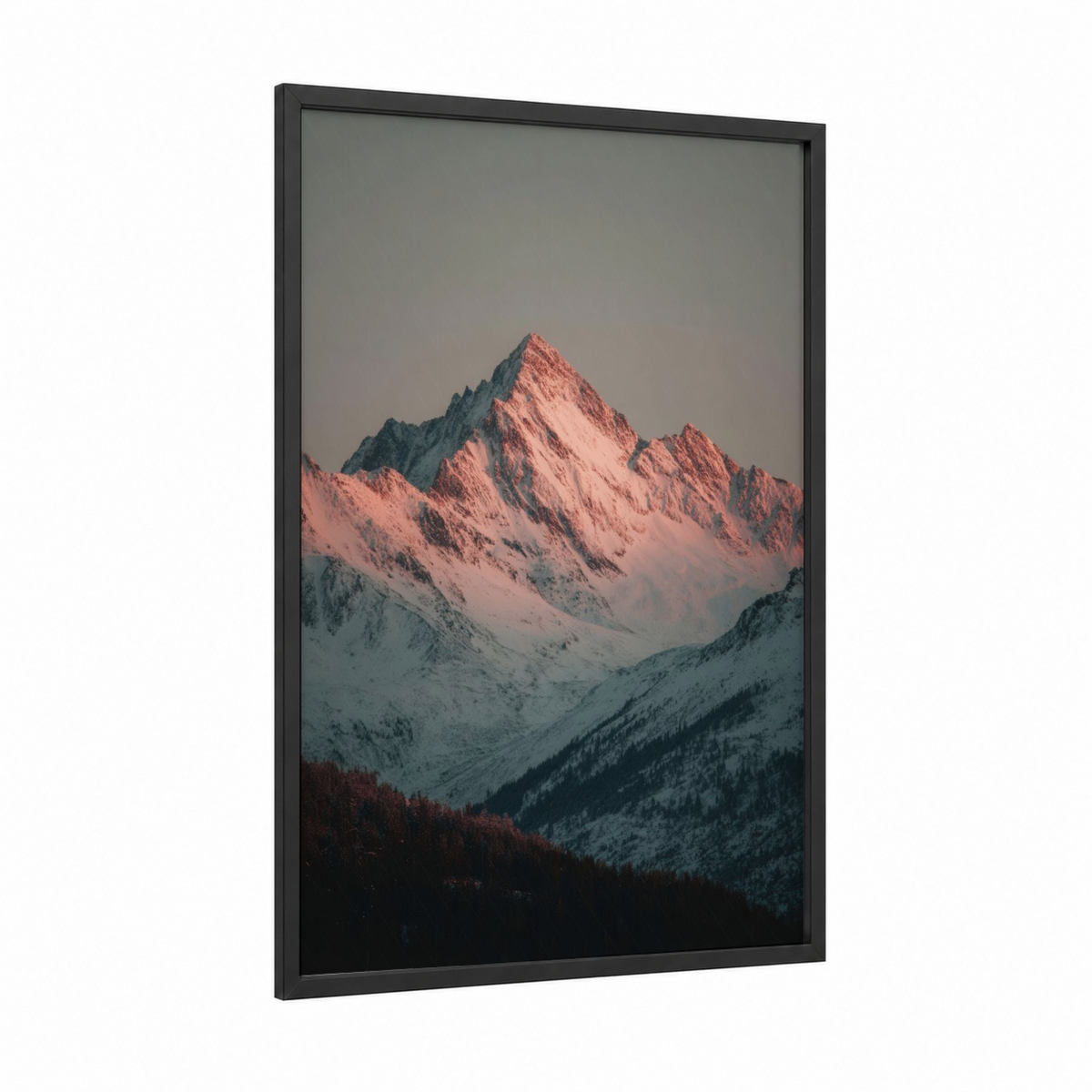 Alpine Sunrise Mountain Landscape Wall Art