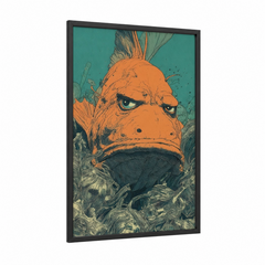 Angry Dragon Fish Illustration Wall Art