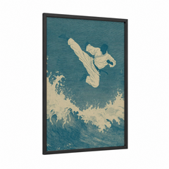 Aerial Kick Boxer Dynamic Action Art Wall Art