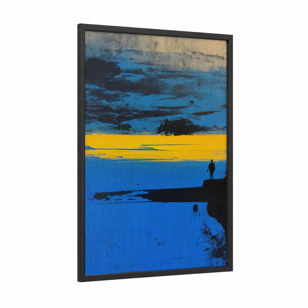 Abstract Solitary Horizon Landscape Wall Art