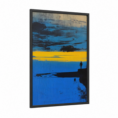Abstract Solitary Horizon Landscape Wall Art