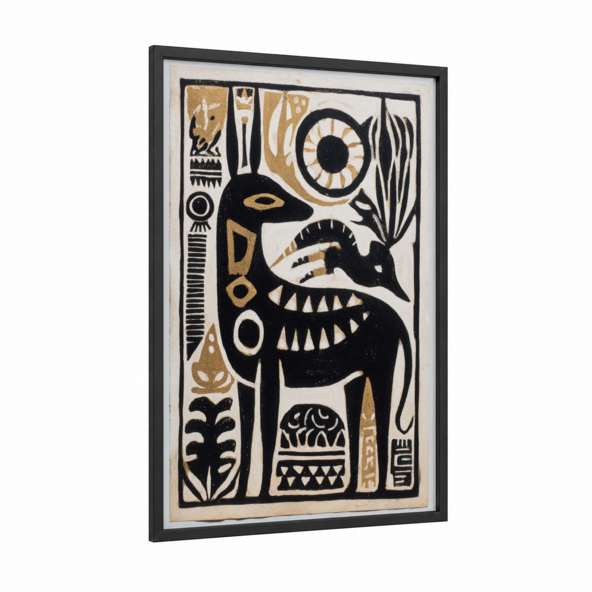 Abstract Traditional Sacred Beast Wall Art