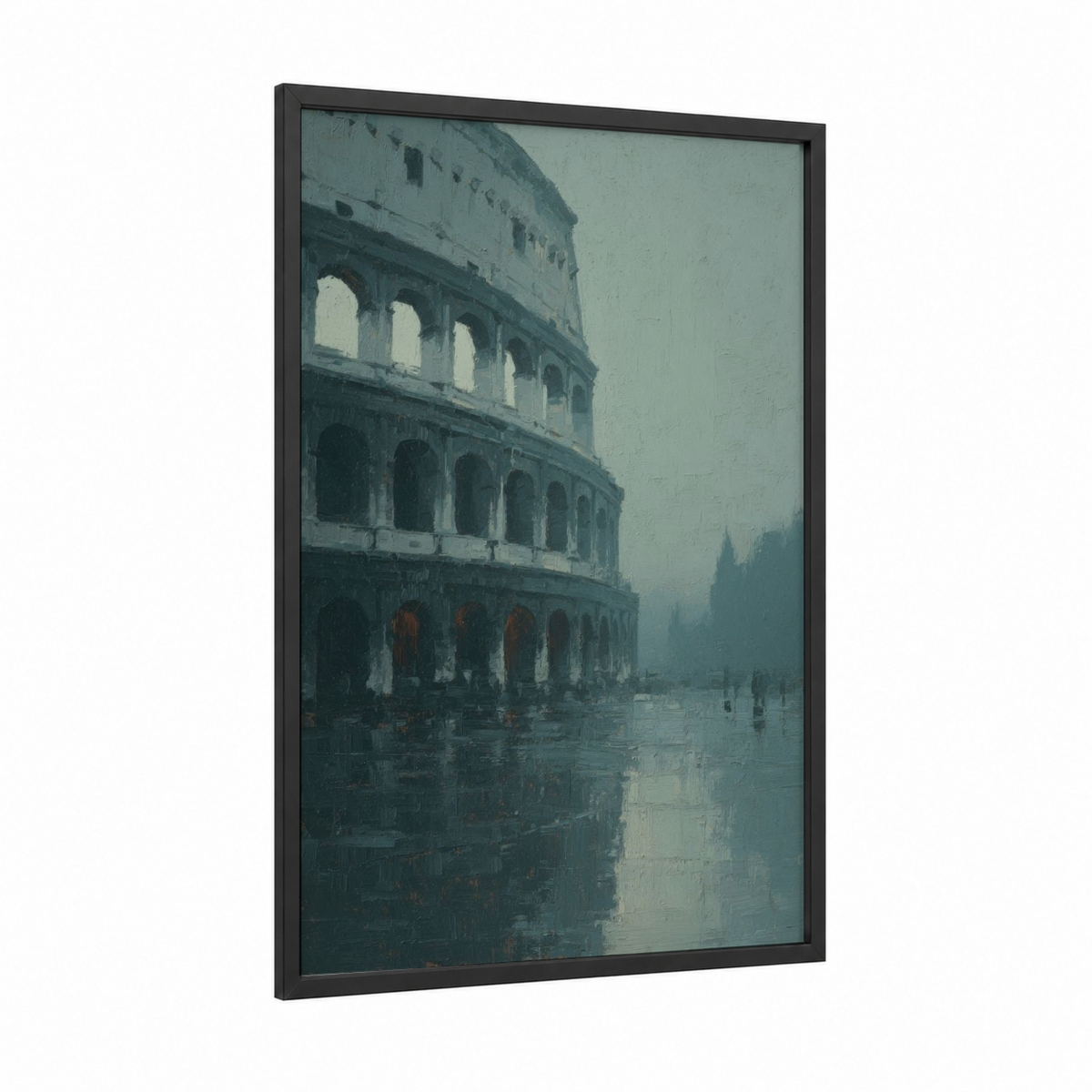 Ancient Colosseum Foggy Atmosphere Wall Art