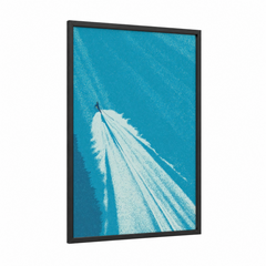 Aerial Water Skiing Turquoise Ocean View Wall Art